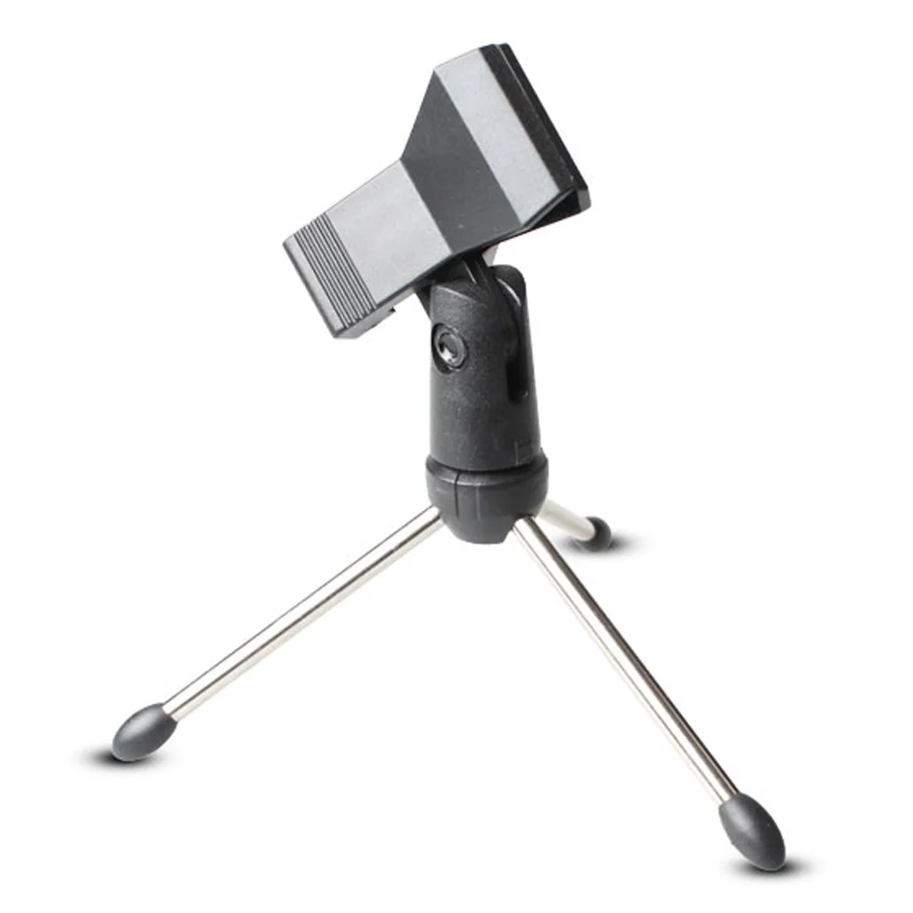 Adjustable Desktop Table Microphone Mic with Spring Clip Holder Stand Tripod use on a table or desk