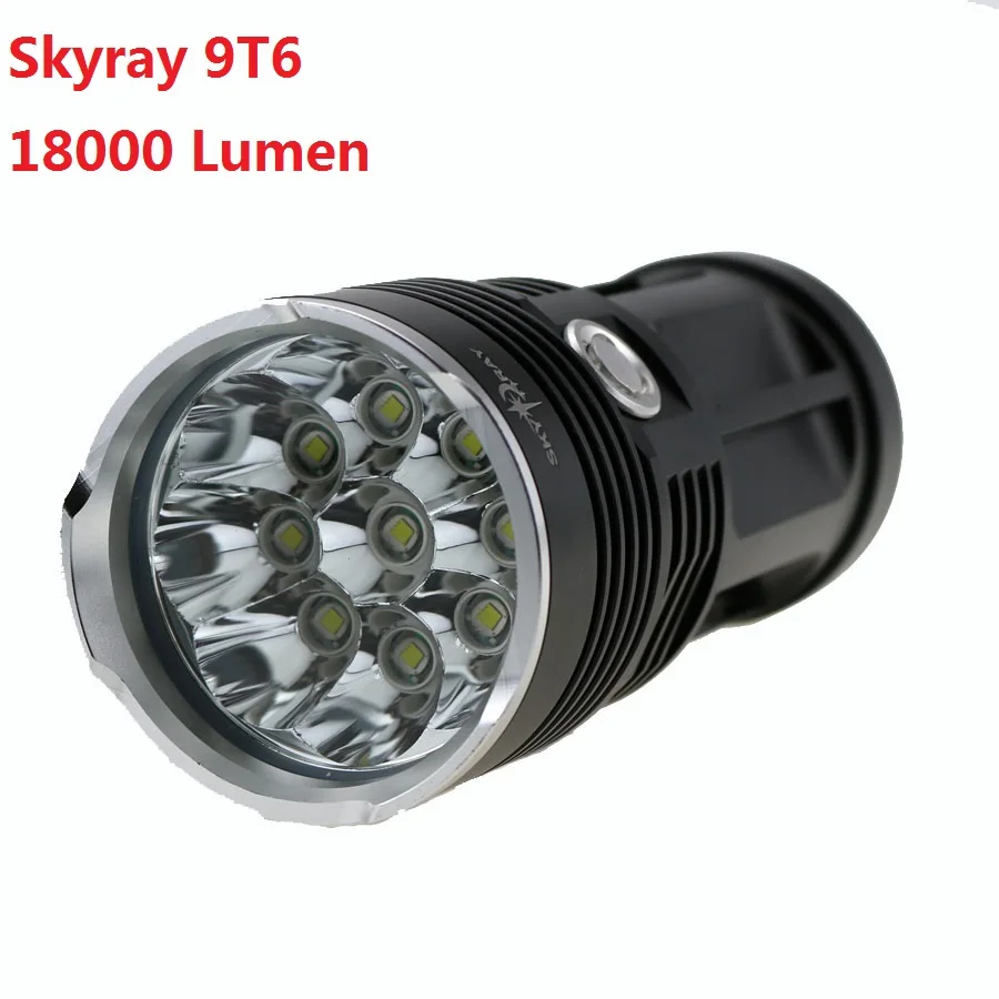 Skyray King 18000 люмен 9T6 велосипедный фонарь светильник 9x Cree XM L T6 3 Режим светодиодный