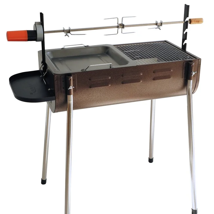 Thick charcoal grill home outdoor portable barbecue electric rotating