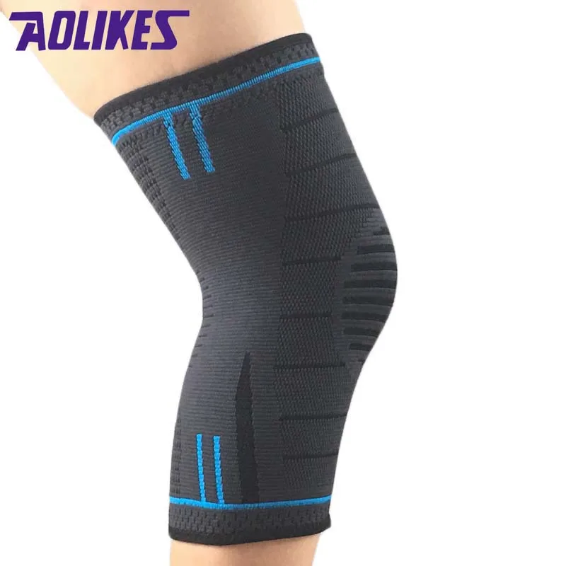 1Pcs Fitness Sport Knee Pad For Basketball Cycling Bike Knee Support Brace Joint Protector Volleyball kneecap Compression Sleeve