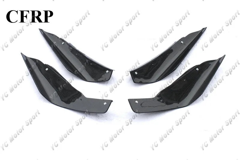 2008-2012 Mitsubishi Lancer Evolution X Varis Wide Body Version Style Front Bumper Canards Kit CF