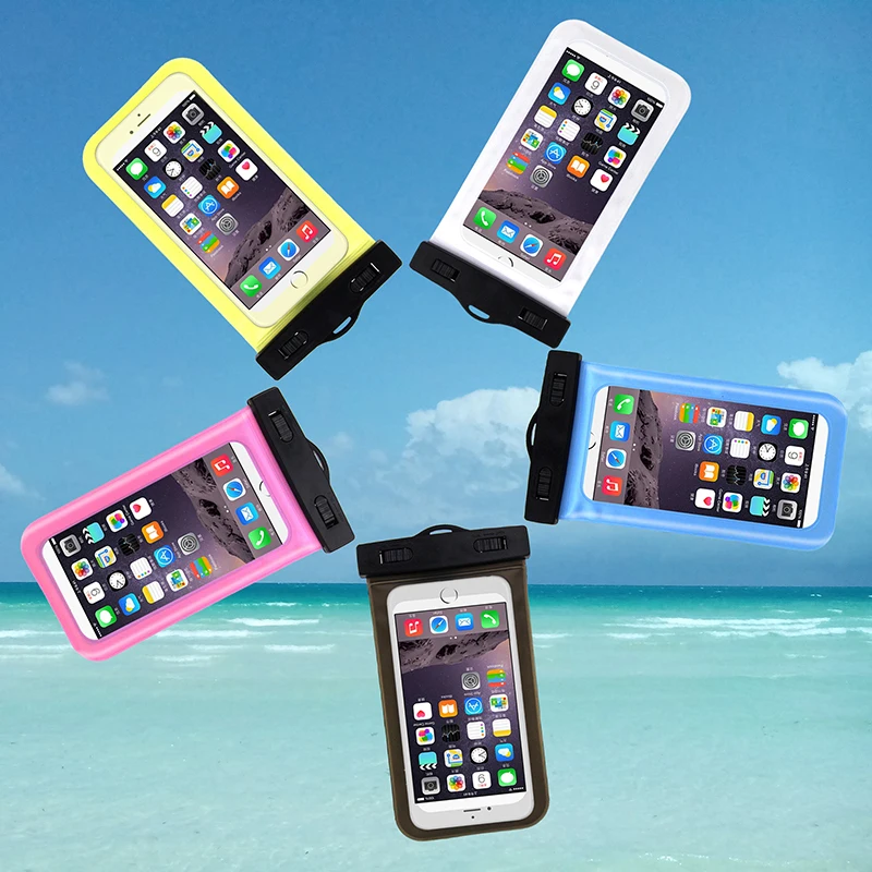 

2Pcs PVC Waterproof Phone Case Cover for Cell Phone Touchscreen Mobile for iphone X Water Proof Underwater Transparent Pouch Bag