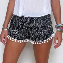 2016 Pantalones Cortos de Las Nuevas Mujeres de Impresión de La Cintura Elástica de Bohemia Mujeres Shorts Moda Loose Pantalones Cortos Mujer Pantalones Cortos de Verano de Las Mujeres