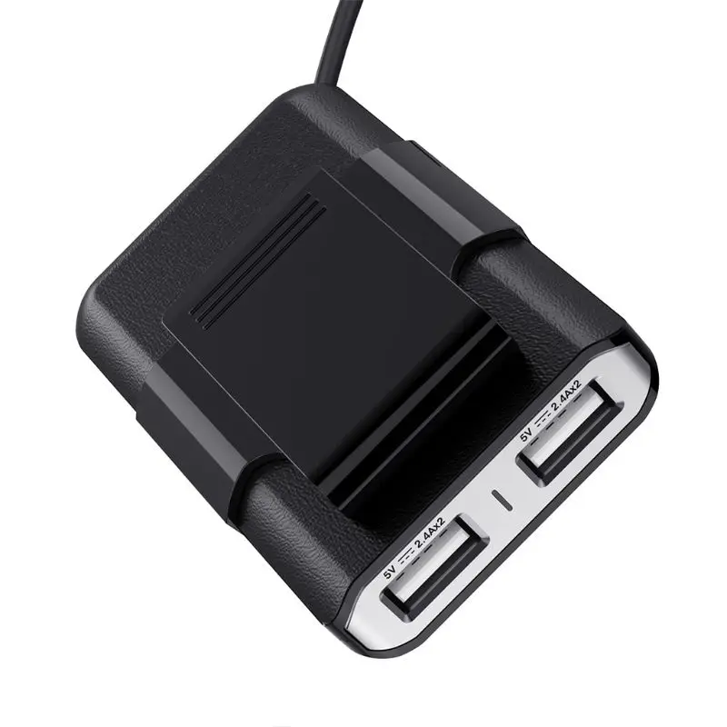 

2019 New USB QC 3.0 Car Cigarette Lighter Splitter Charge Power Adapter 4 USB Charger for Seat Back Mobile Phone Hold Charger