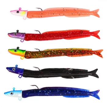 

5pcs 12.5cm 14g Fishing Lures Set with Swing Sayori with Jig Head Soft Lures Inshore Fishing Baits Flexible Vinyle
