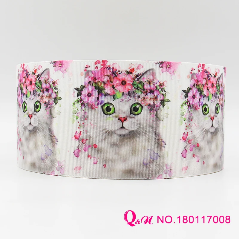 

10 yards lot 22mm 38mm 75mm 180117008 animal printed grosgrain ribbon webbing for hair tie