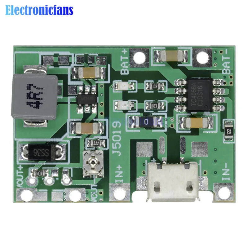 Литий-ионный аккумулятор 18650 3,7 в 4,2 в зарядное устройство плата DC-DC Повышающий Модуль Интегральные схемы