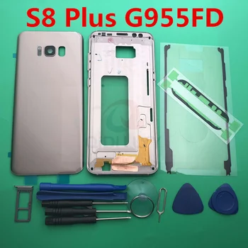 

S8+ Full Housing Case For Samsung Galaxy S8 Plus G955 G955FD Front Frame + Back Battery Cover + tool + Stickers