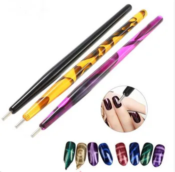 

Nail Art Dotting Pen Brush Acrylic DIY Magic 3D Tips Cat Eye Polish UV Gel Painting Magnetic Magnet Pen Manicure Salon Tools