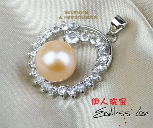 

9-10MM Super Big Size Fashion Charm Natural Freshwater Pearl Pendant Cheap High Quality Jewelry Nice Women's Accessory