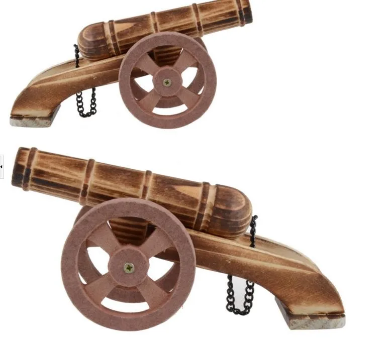 1pc Pack Children Wooden Big Gun Cannon For Outdoor Toys Kids