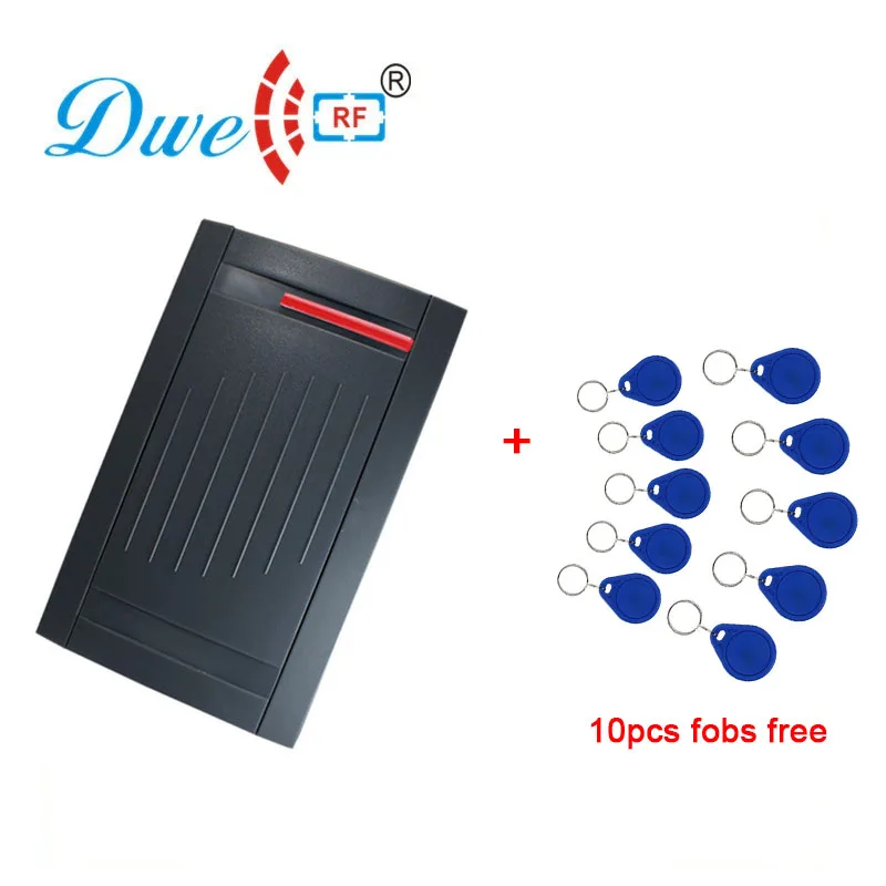 

DWE CC RF door access 12V rfid proximity card readers 13.56mhz wiegand ic chip reader with keyfob