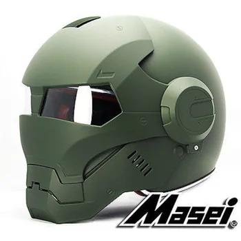 

MASEI 610 IRONMAN motorcycle helmet Casque motocross half helmet Personality open face helmet Trend Cycle Race helmet Full face