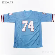 

Throwback #74 Bruce Matthews Embroidered Retro star Football Jersey free shipping INDCOLTS