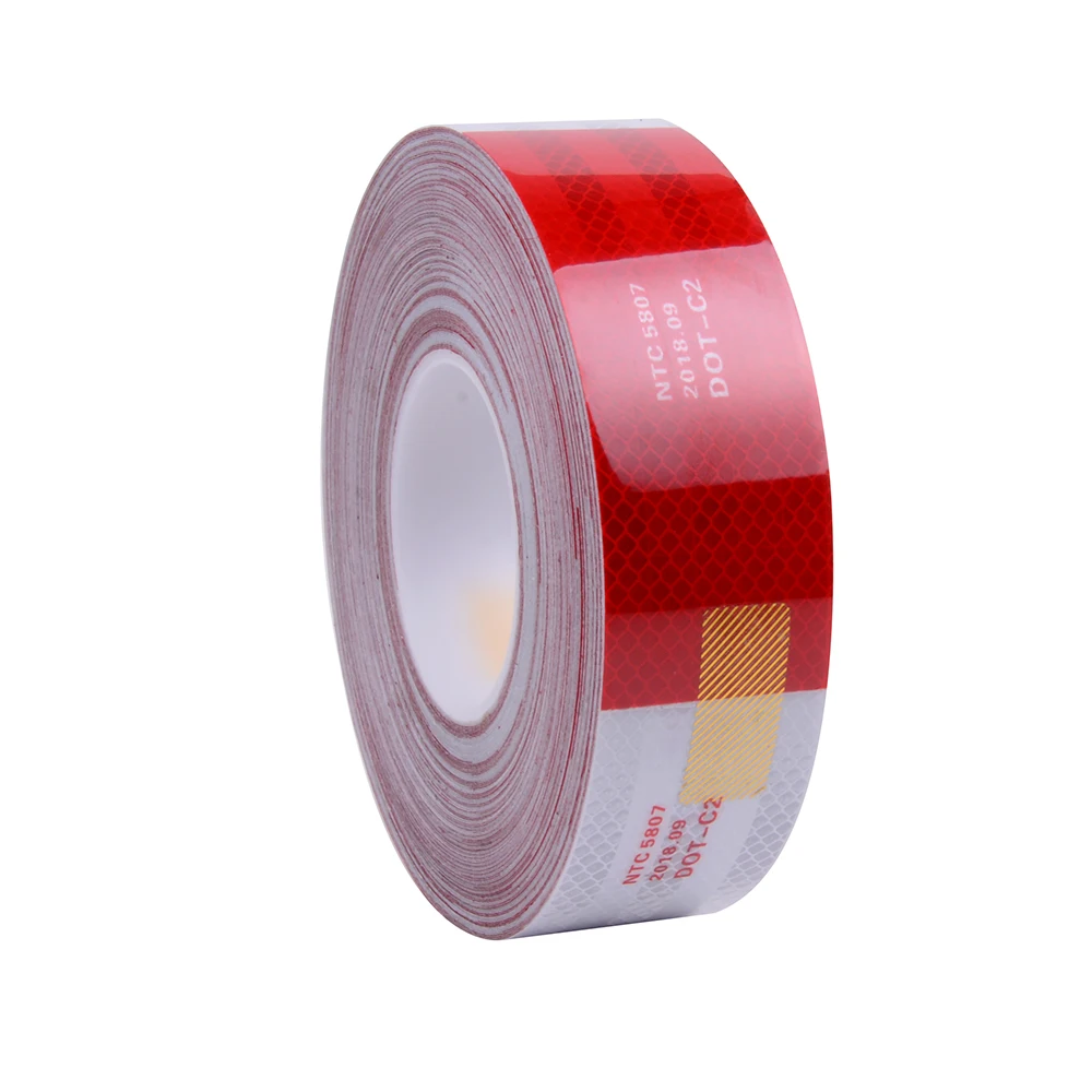 2”x164’ Dot-C2 Reflective Conspicuity Safety Tape Trailer Tanke 6"red 6" White U 