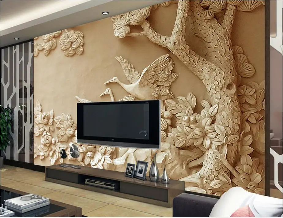 customize 3d wall murals home decor Relief tree 3d photo