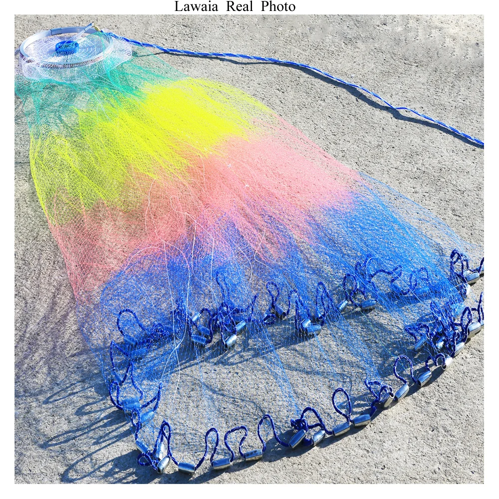 Lawaia Portable Colorful Fishing Nets American Monofilament Network