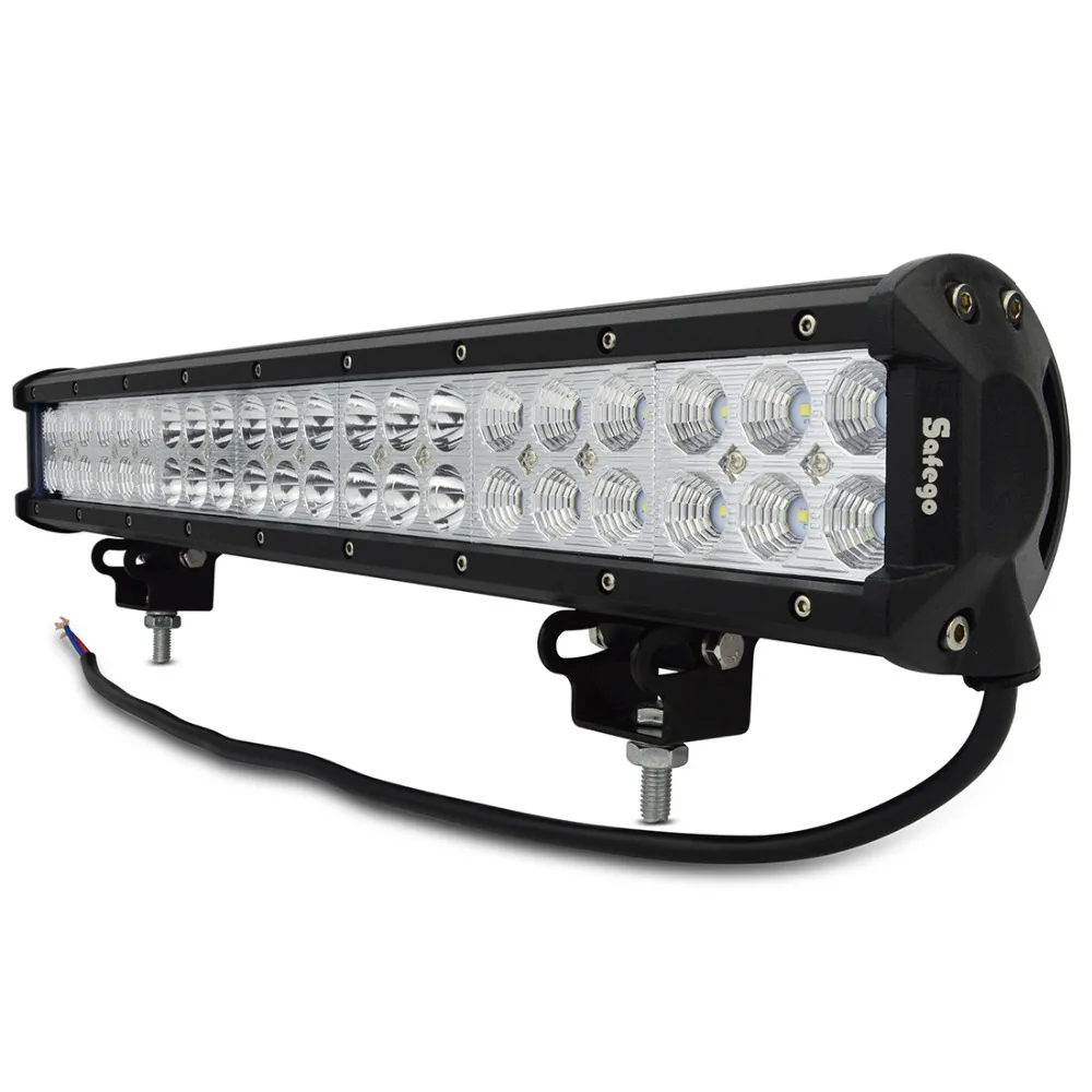 Safego 20 inch 12V 126W led work light bar offroad car trucks tractor