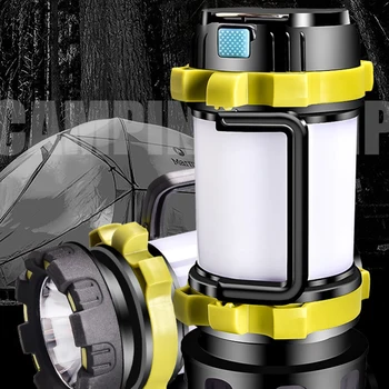 

LED Lantern Flashlight Combo 310 Lumens USB Rechargeable Camping Light Work Light Flashlight