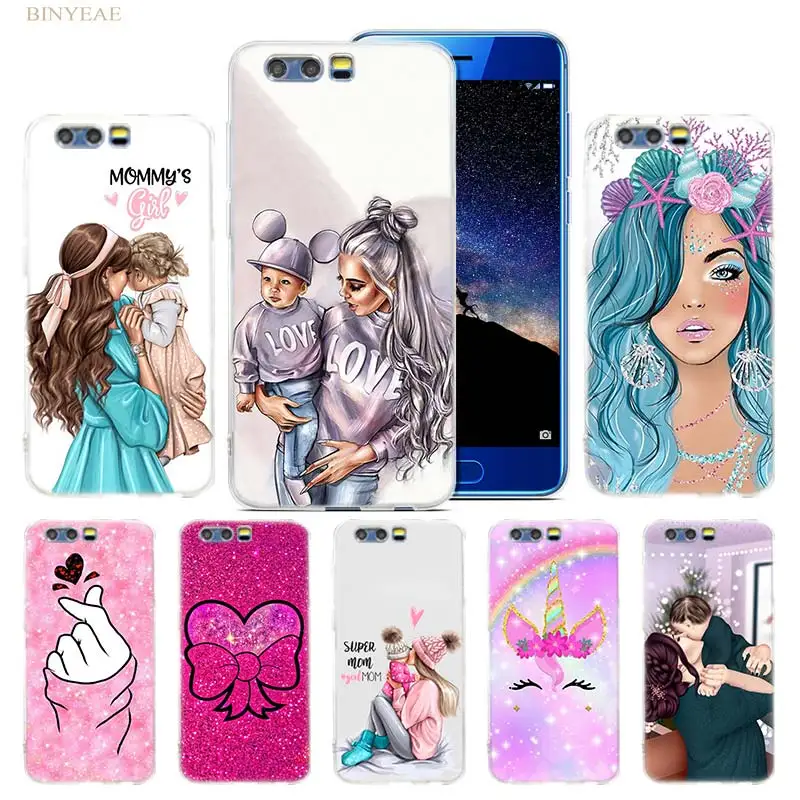 

Case for Huawei Honor Play 6C Pro 8C 8X 10 9 9i 8A 7X 6A 6X 8 lite Soft Cover Capa TPU Silicone Baby Mom Girl My Unicorn Queen