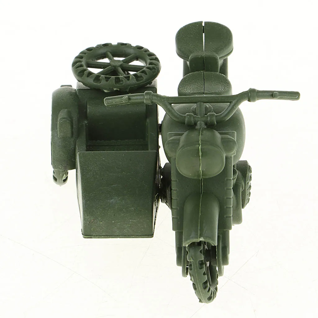 5 Pieces WWII German Armed Force Warfare Motorcycle Model Kit Wargame Tabletop Ornaments