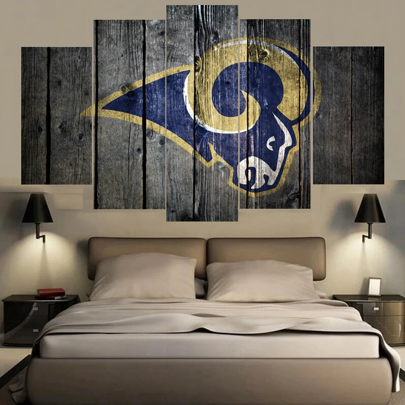 Newest Los Angeles Rams Sport Logo Paintings Wall Art Home Decor