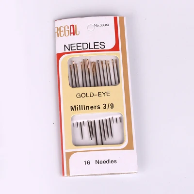 

16pcs Gold tail needles Assorted Hand Sewing Needles for Embroidery Mending Craft Quilt Sew High quality