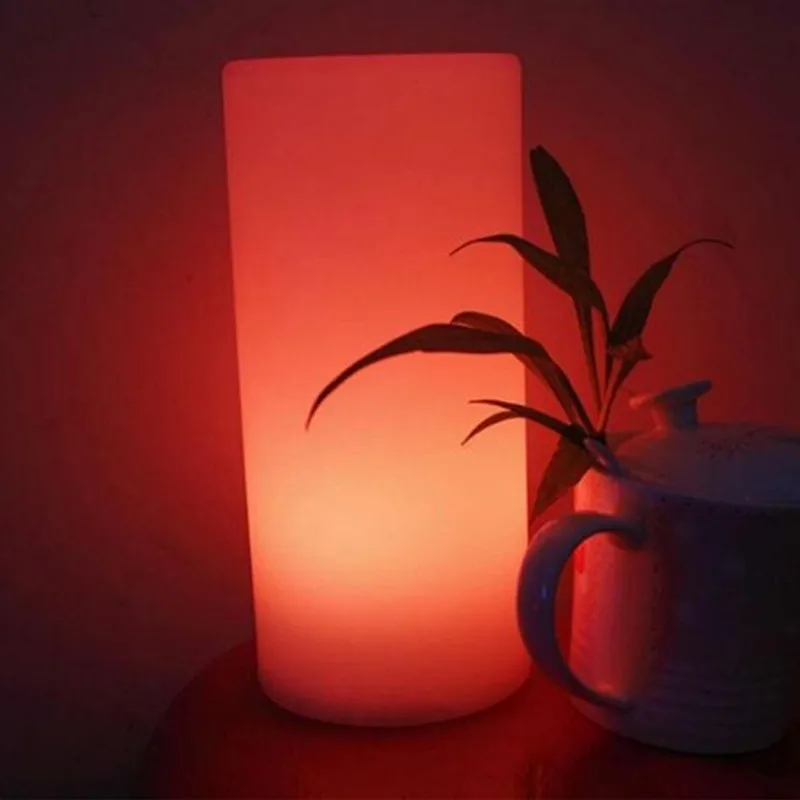 

HZFCEW Romantic Colourful Desk Lamp Night Light Flashlight To Date Dinner Party RGB LED Furniture Light Remote Control FR240