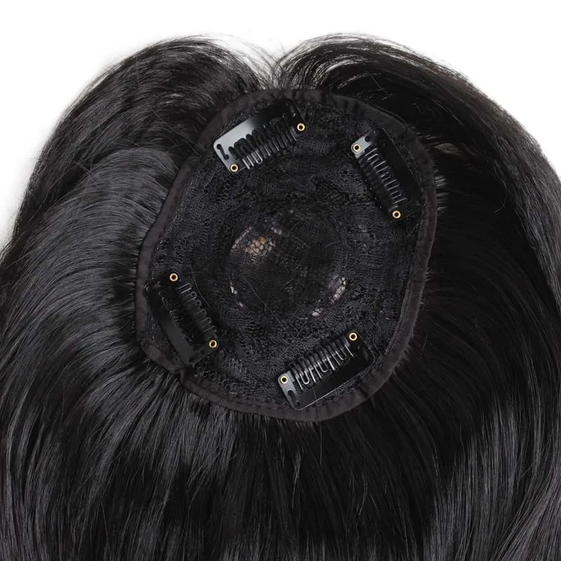 JOY& BEAUTY 10 дюймов синтетические волосы на заколках в парике шиньоны прямые волосы короткая челка верхнее закрытие шпильки для мужчин и женщин