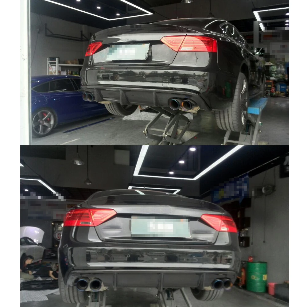 Углеродного волокна заднего диффузор спойлер бампера для Audi A5 Sline S5 4 двери 2 Двери