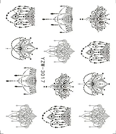 

Ultrathin Adhesive 3D Nail Stickers Beard Mustache Water Decals Transfer Sticker Nail Art Decorations