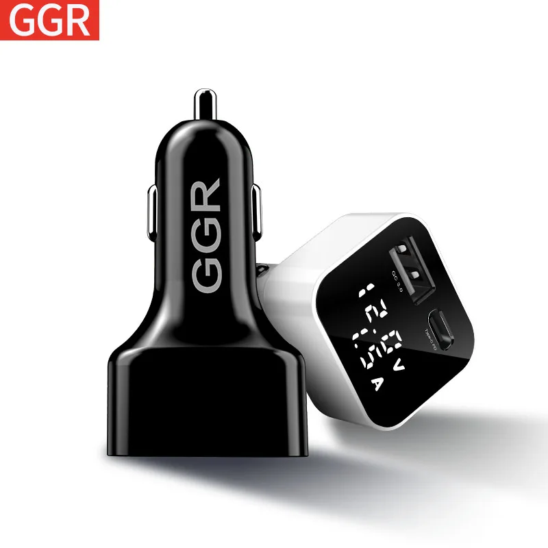 

GGR 36W Type-C PD Quick Charge Car Charger For iPhone X 8 Fast Charging QC 3.0 Car Charger For Samsung S9 S8