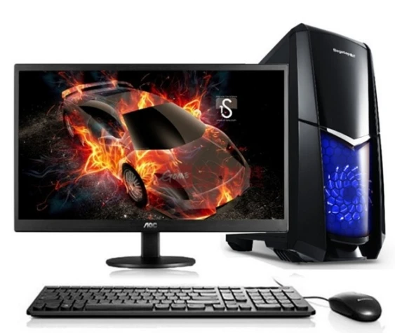 18.5 22 24 inch duo core 2.93G DDR3 Ram/DVD RW/HDD 250G i3/i5/i7 gaming  desktop computer PC Fashion design computer desktop