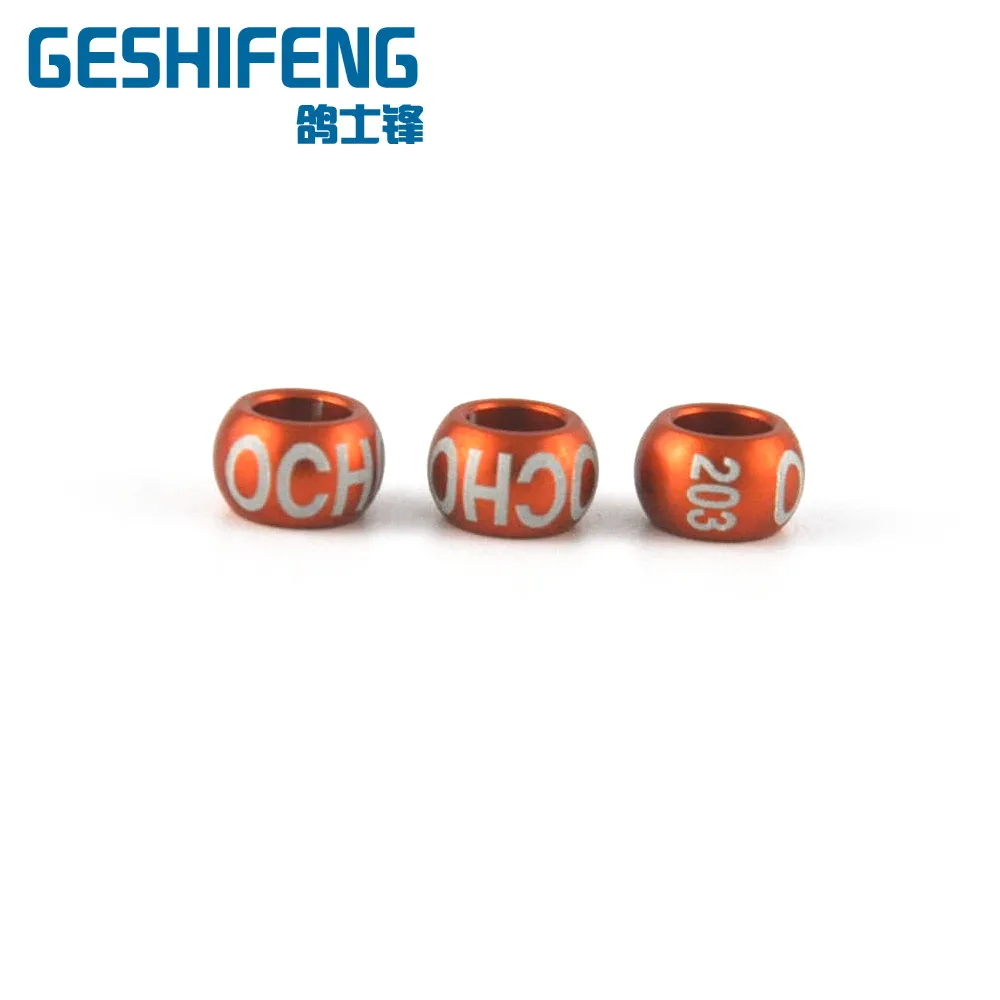 

Nice quality Hot sell product 2-16mm Round Bead Aluminum Pigeon Rings for big bird or poultry