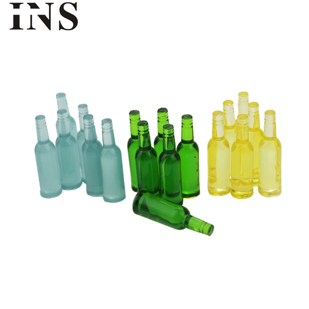 DOLLHOUSE ACCESSORY 1 1//8/"h BRIGHT DELIGHTS 1:12 SCALE MINI GREEN WINE BOTTLE