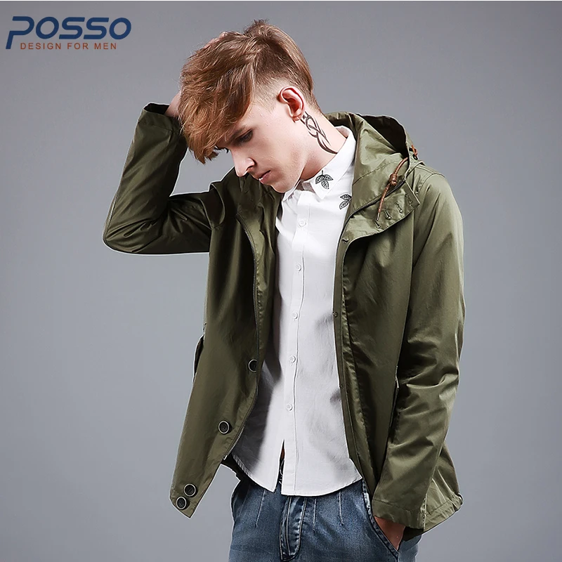 Hooded Jacket Men 2018 New Spring Autumn Fashion ...