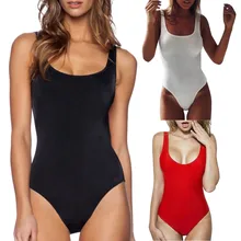 Bikini 2019 Swimsuit Women Retro Elastic High Cut Low Back One Piece Swimwear Bathing Suits Push-Up Padded Bra Swimsuit Jumpsuit low back plunge one piece swimsuit