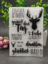 Пособия по немецкому языку ясно силиконовый штамп для DIY Скрапбукинг/фотоальбом Декоративные A36