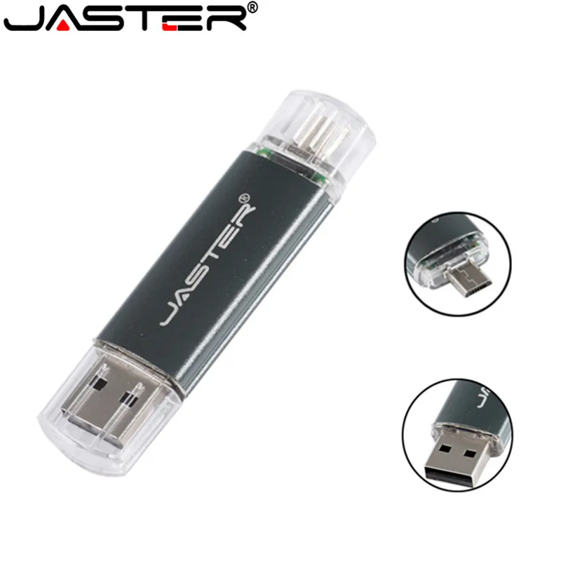 JASTER Металл OTG USB флеш накопители 4 ГБ 8 16 32 64 Гб 128 двойной Usb Stick внешний для