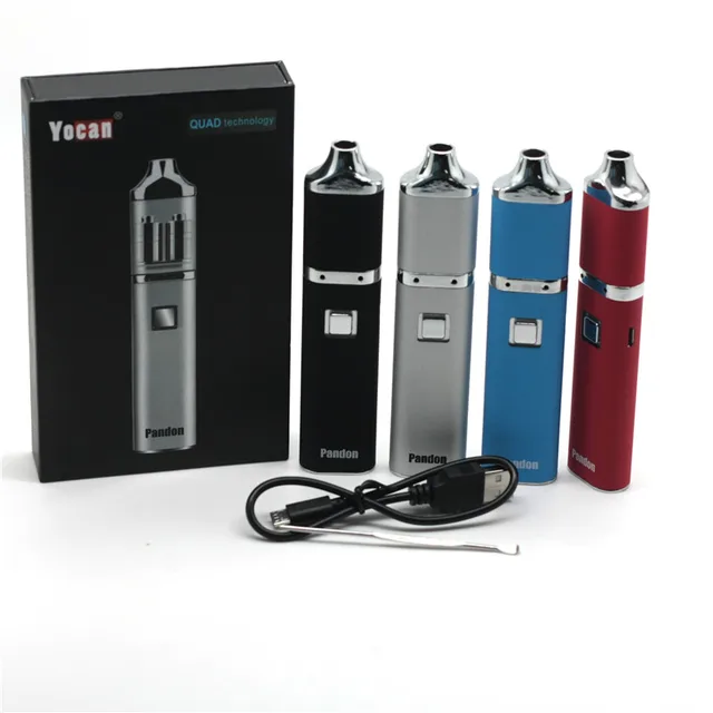 Yocan Pandon Wax PEN Kit 1300mAh Battery Wax Vaporizer Pens Quartz Dual