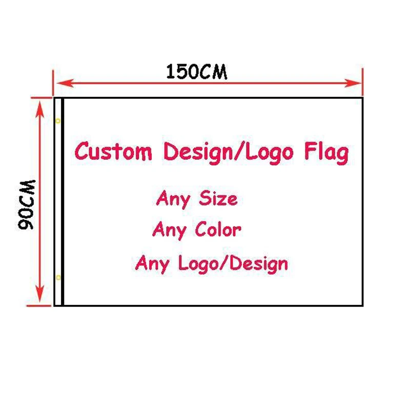 Высокое качество пользовательские флаг и баннеры для 150X90 см 100D полиэстер все логотипы всех цветов флаг рекламный баннер