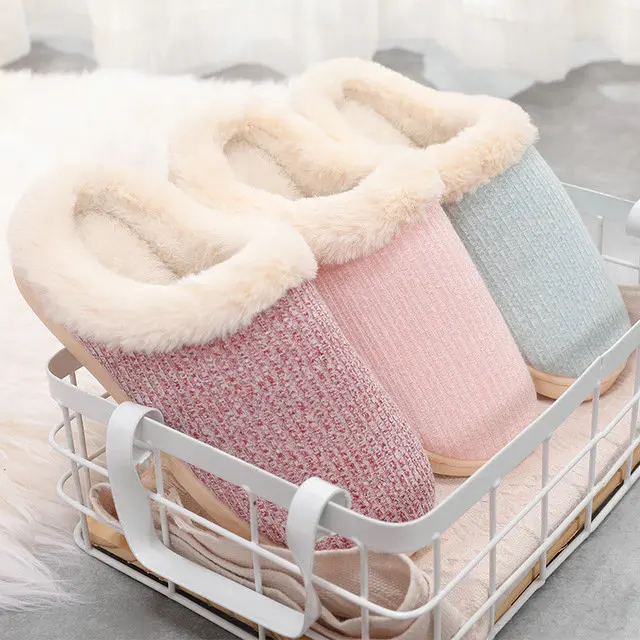 Women Indoor Cozy Super Soft And Comfortable Plush Fur House Slippers Shoes Woman (8)