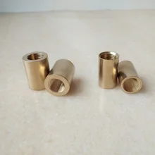 M10 внутренняя резьба латунная полая трубка цилиндрическая Резьбовая муфта конвейер латунная лампа Фитинги Аксессуары для освещения