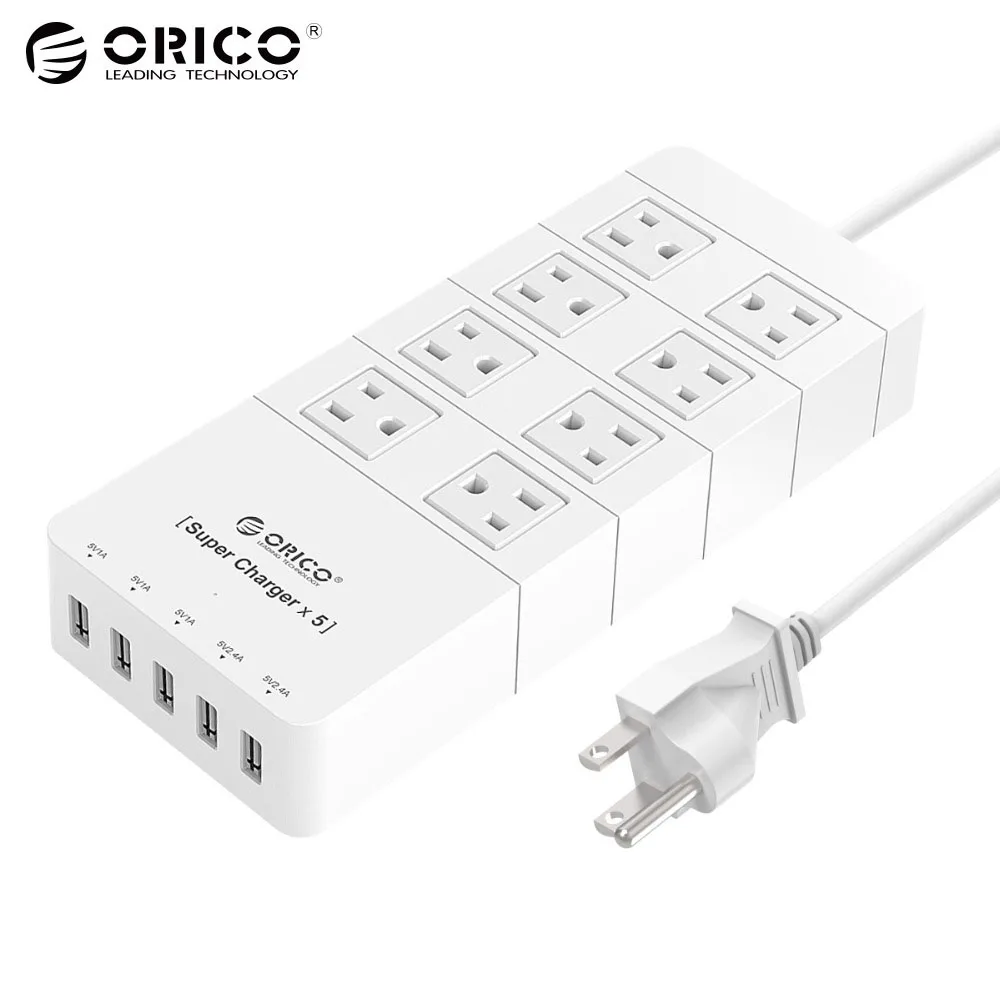 Orico Power strip tomadas usb 8 Outlet 4 Port USB Extension Socket Plug with LED Indicator light-US plug Orico Power strip tomadas usb 8 Outlet 4 Port USB Extension Socket Plug with LED Indicator light-US plug