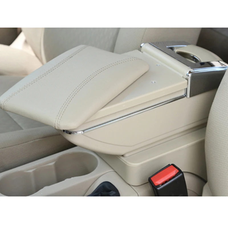 Для Mercedes-Benz Smart 2009- автомобильный подлокотник центральной консоли подлокотник коробка держатель стакана, пепельница сиденье для стайлинга автомобиля подлокотники - Название цвета: Beige