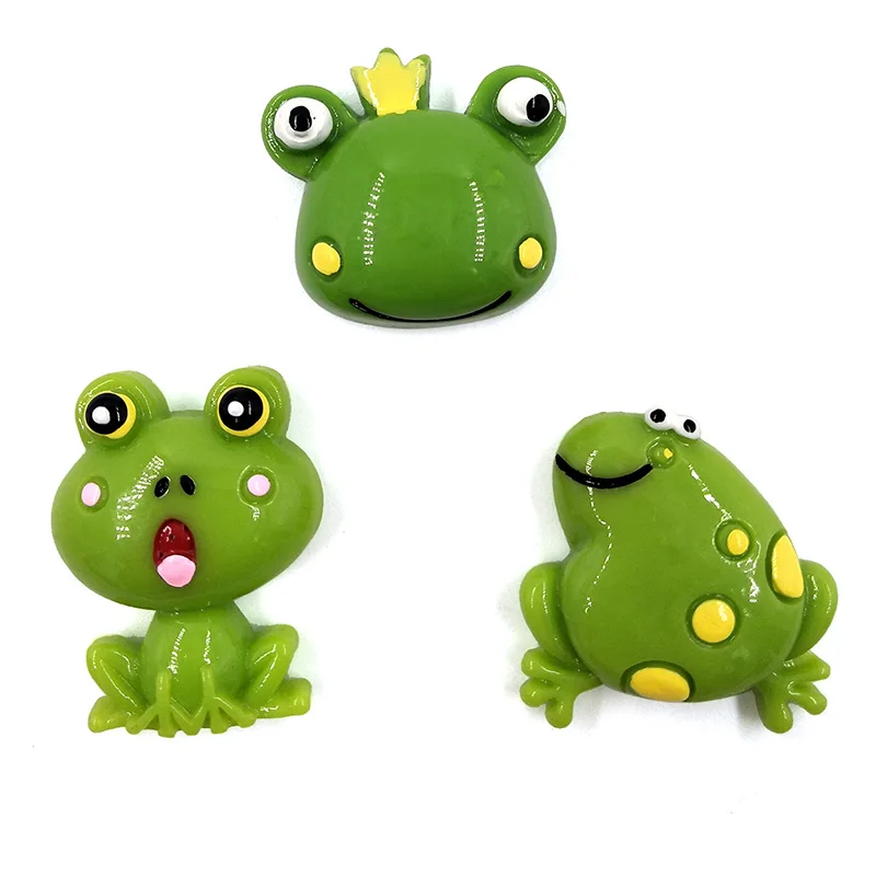 6pc Funny Green Frogs fridge magnets Cartoon Beauty whiteboard sticker Refrigerator Kid Message post Home Decoration DIY Resin - Image 2