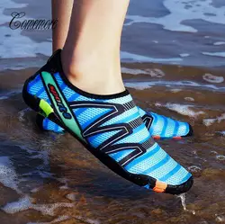 2019 Мужская и женская пляжная обувь aqua shoes летние плавательные быстросохнущие слипоны Легкие резиновые на серфинге Йога вода обувь болотная