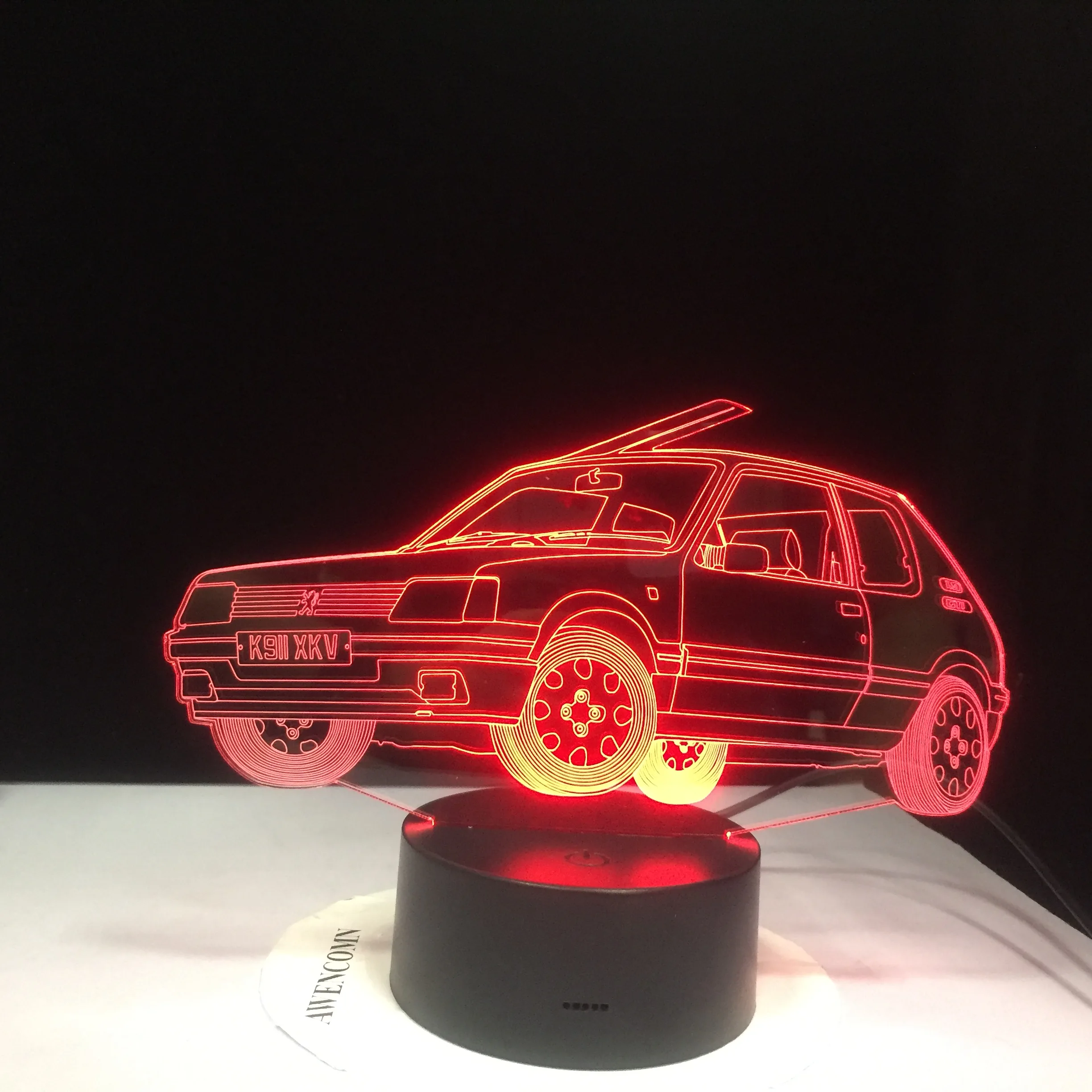 Creative 3D Lamp Night Light Supper Car Ferrari Table 7 Colors Changing Desk Novelty Led Lights Dropshipping | Лампы и освещение