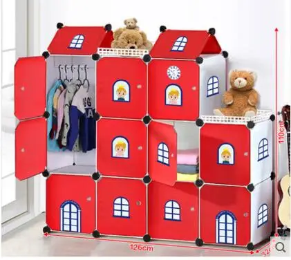 Простая детская комната мультфильм замок, чтобы получить ковчег. Детский шкаф игрушки для очистки шкафа магазин