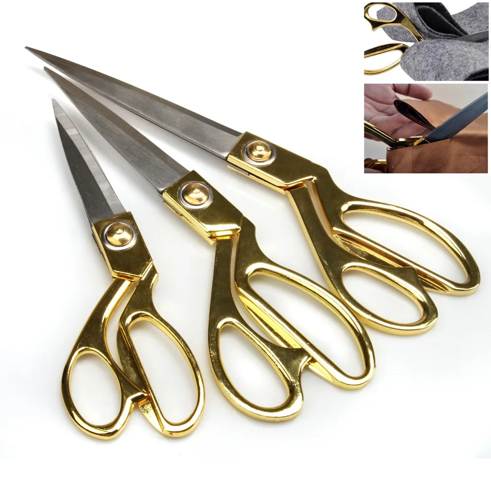 

Stainless Steel Tailor's Scissors For Fabric Clothes Leather Cutting DIY Apparel Sewing Ceremony Ribbon Cutting